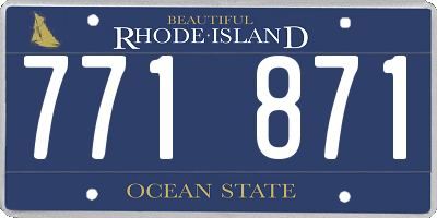 RI license plate 771871