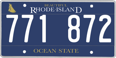 RI license plate 771872