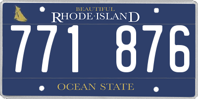 RI license plate 771876