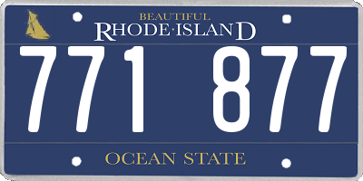 RI license plate 771877