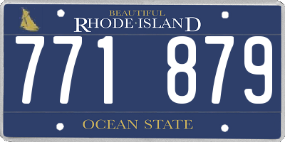 RI license plate 771879