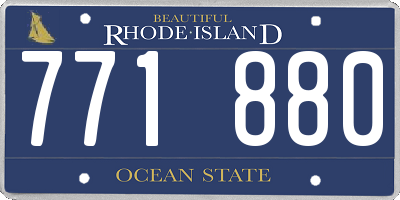 RI license plate 771880