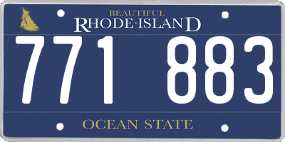 RI license plate 771883