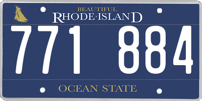 RI license plate 771884