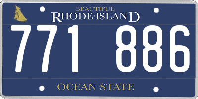 RI license plate 771886