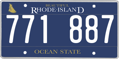 RI license plate 771887