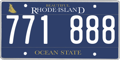 RI license plate 771888