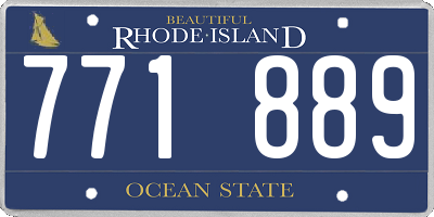 RI license plate 771889