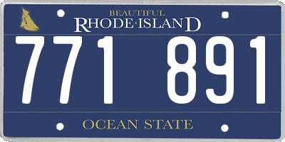 RI license plate 771891