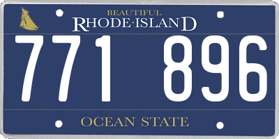 RI license plate 771896