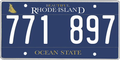 RI license plate 771897