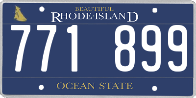 RI license plate 771899