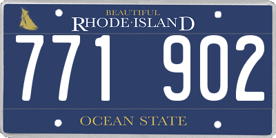 RI license plate 771902