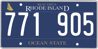 RI license plate 771905