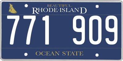 RI license plate 771909