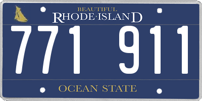RI license plate 771911