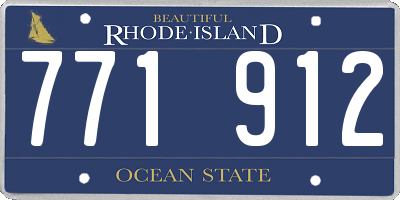 RI license plate 771912