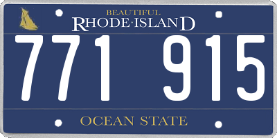 RI license plate 771915