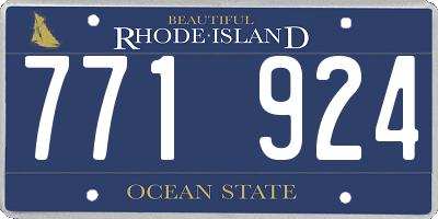 RI license plate 771924