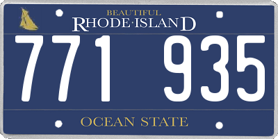 RI license plate 771935