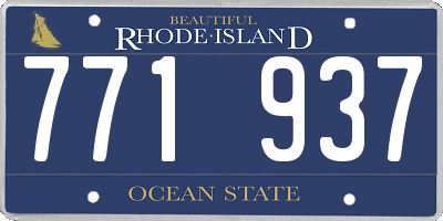 RI license plate 771937