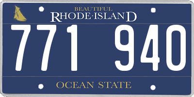 RI license plate 771940