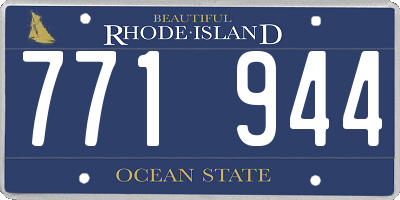 RI license plate 771944