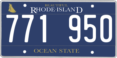RI license plate 771950