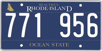 RI license plate 771956