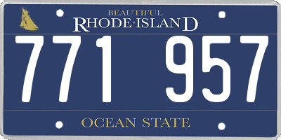 RI license plate 771957