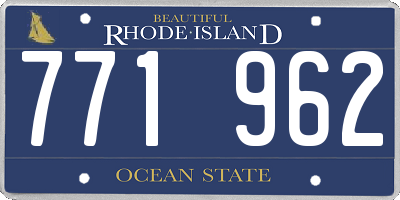 RI license plate 771962