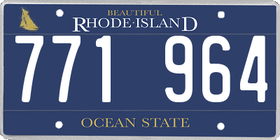 RI license plate 771964