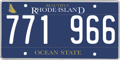 RI license plate 771966