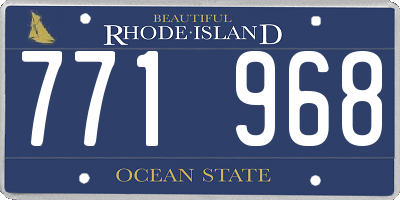 RI license plate 771968