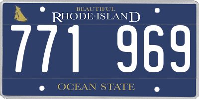 RI license plate 771969