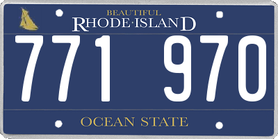 RI license plate 771970