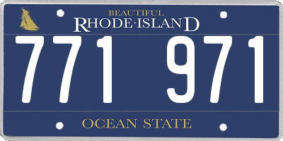 RI license plate 771971