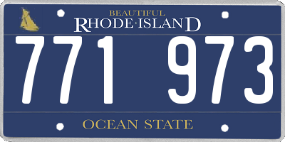 RI license plate 771973