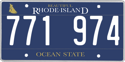RI license plate 771974