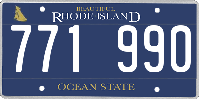 RI license plate 771990