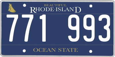 RI license plate 771993