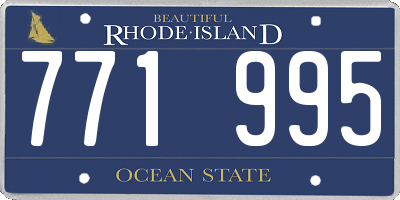 RI license plate 771995