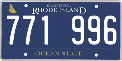 RI license plate 771996