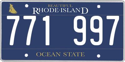 RI license plate 771997