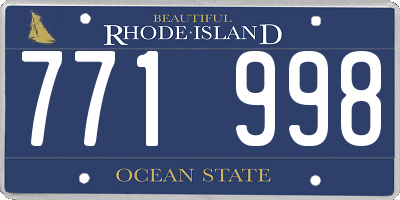 RI license plate 771998