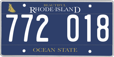 RI license plate 772018