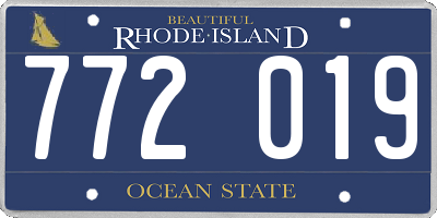 RI license plate 772019