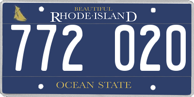 RI license plate 772020