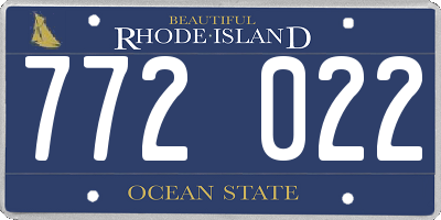 RI license plate 772022