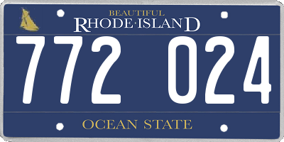 RI license plate 772024